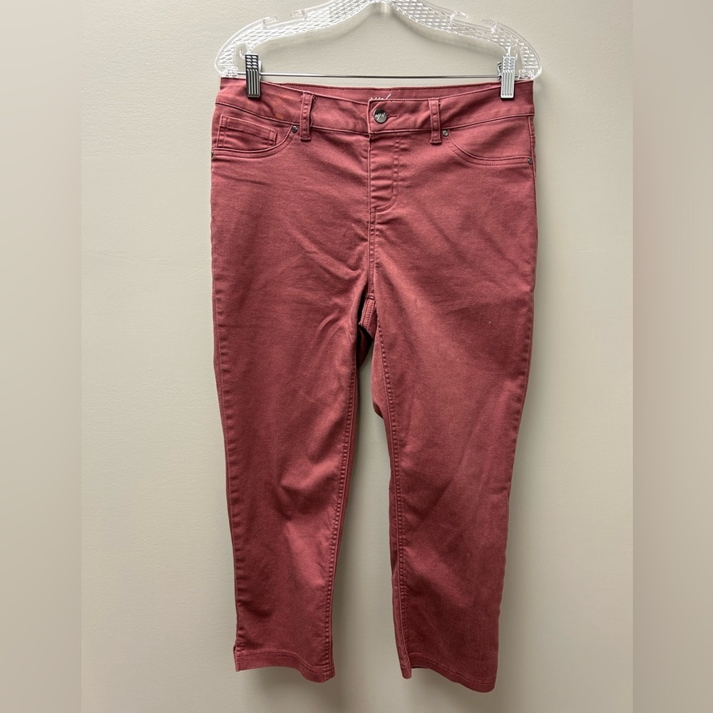 Up! Burgundy‎ Cropped Womens Jeans